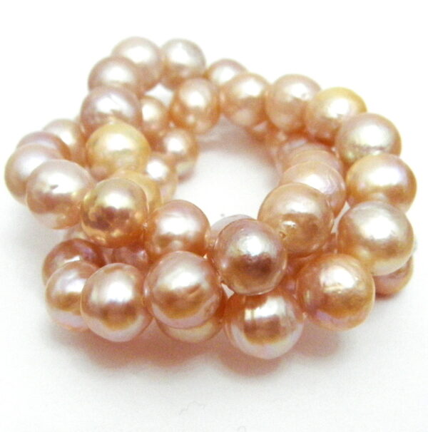 Apricot Round Granulated Pearls - Image 2