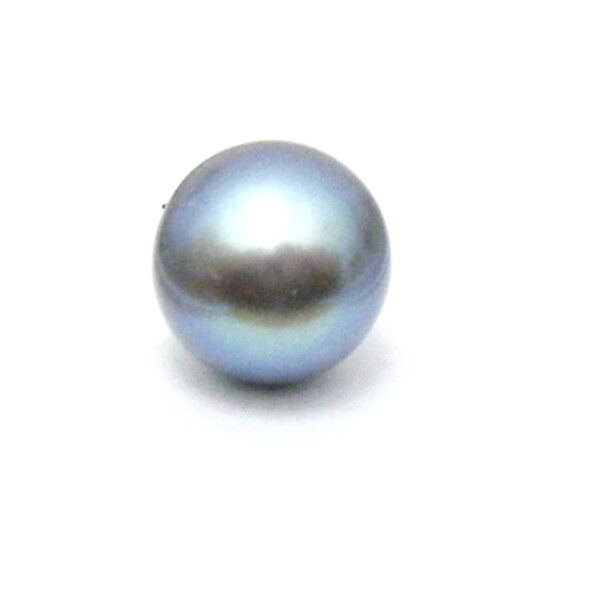 Blue Grey 8mm Half Drilled Round Single Pearls - Image 2