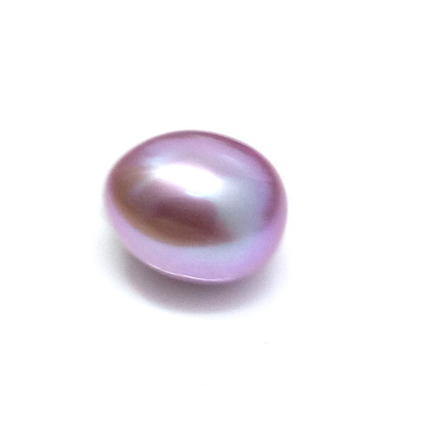 Natural Colours (lavender to pink) 7.5-8mm Half Drilled Drop Single Pearls - Image 2