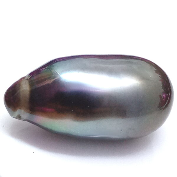 Multicoloured Dark Bottle Shaped Tahitian Pearl - Image 2