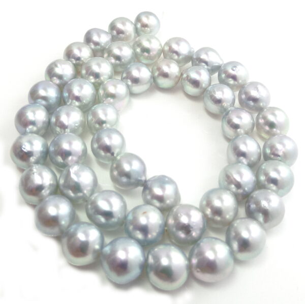 Blue Silver Baroque Akoya Pearl Strands