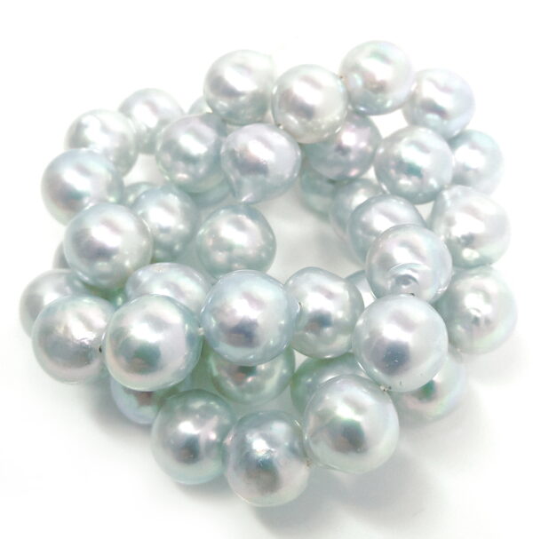 Blue Silver Baroque Akoya Pearl Strands - Image 2