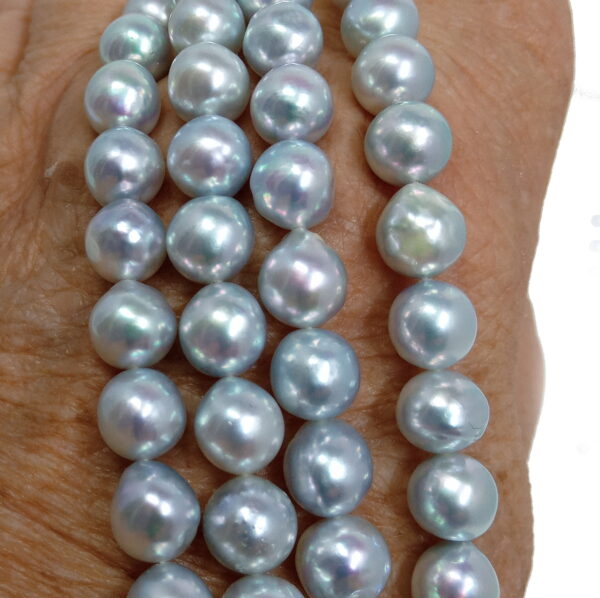 Blue Silver Baroque Akoya Pearl Strands - Image 5