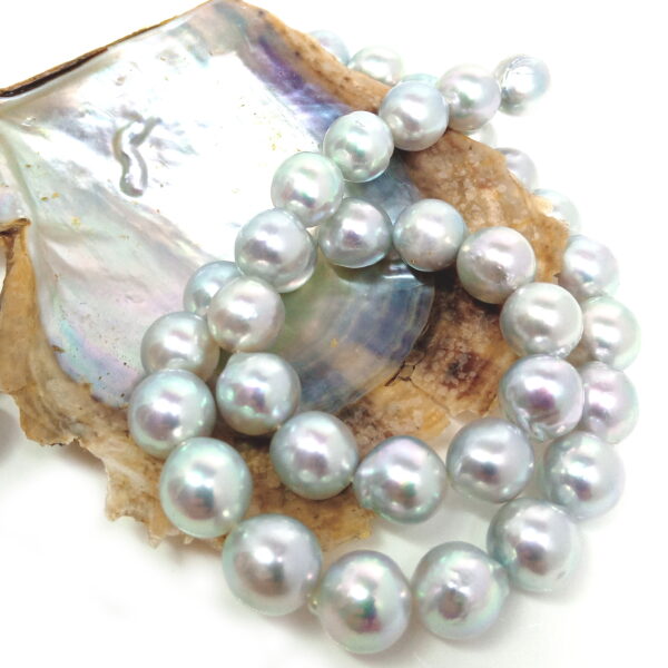 Blue Silver Baroque Akoya Pearl Strands - Image 7