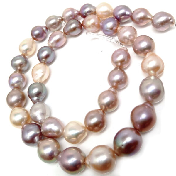 Multicolour Peach Edison Drop Pearls Strand