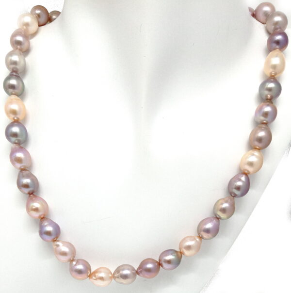 Multicolour Peach Edison Drop Pearls Strand - Image 3